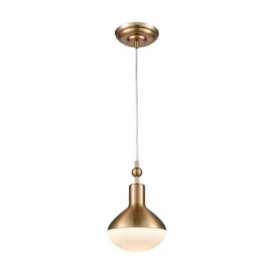 Ravette 1-Light Pendant, Satin Brass