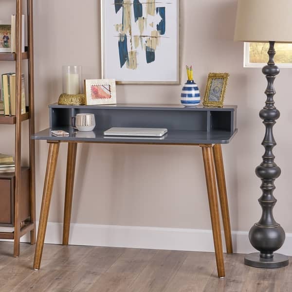 Shop Elodie Mid Century Rubberwood Writing Desk By Christopher