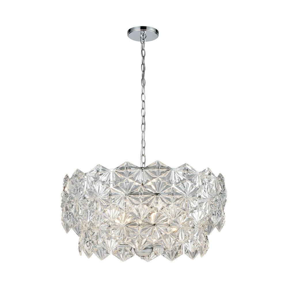 Lavique 5-Light Pendant, Polished Chrome