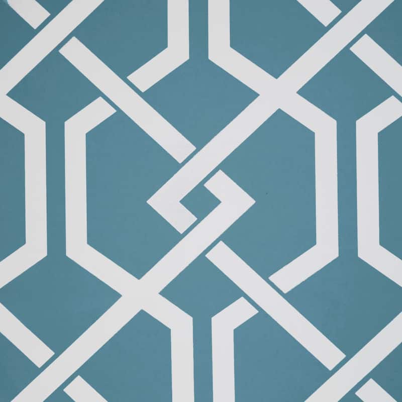 Maytex Celtic Fabric Shower Curtain with Attached Roller Glide Hooks