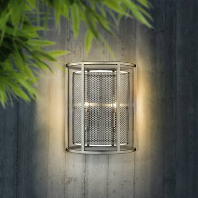 Eglo Verona 2-light Brushed Nickel Wall Light