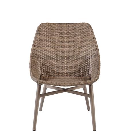 Madison Park Henke Grey Outdoor Resin Wicker Dining Chair (Set of 2)