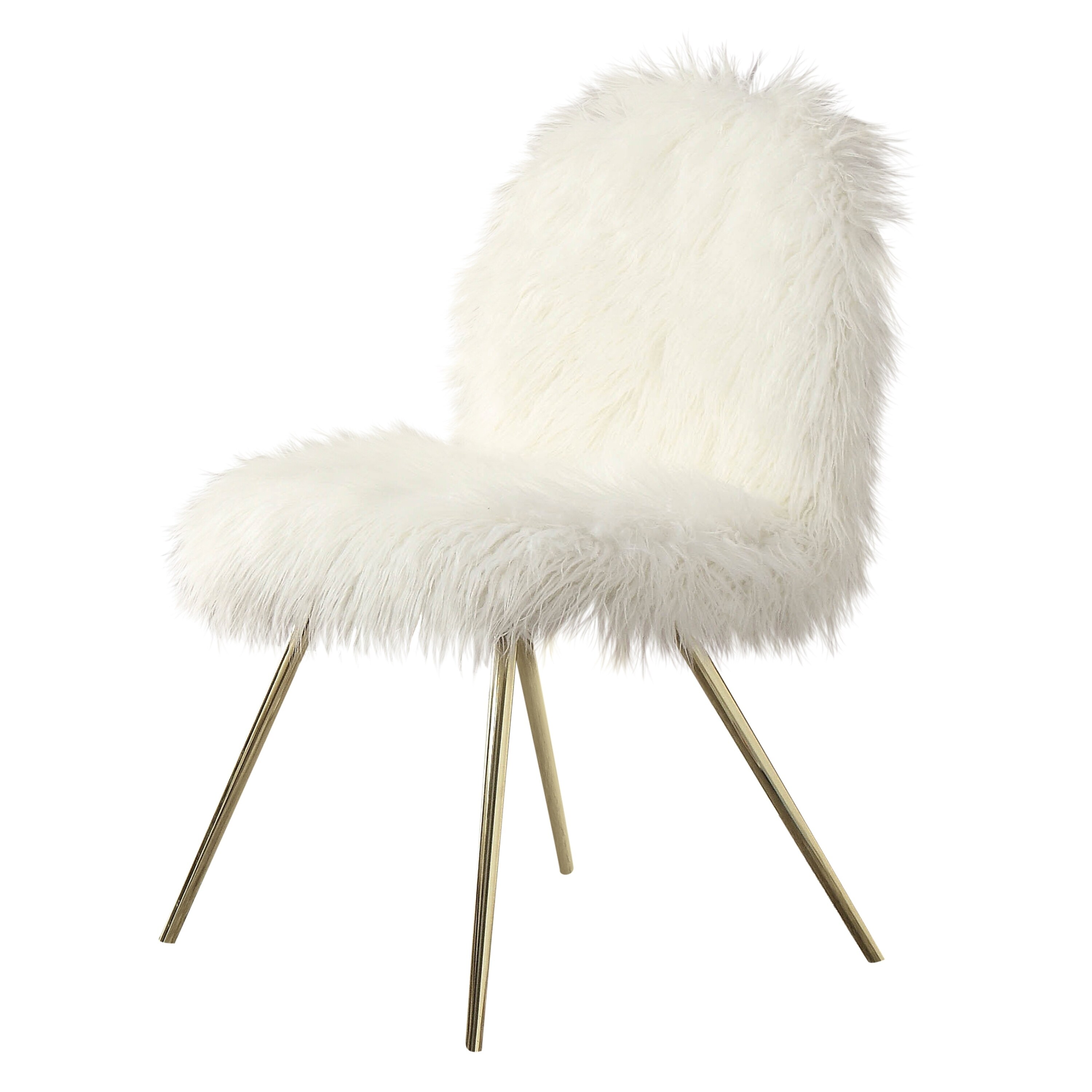 white fur seat