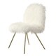 preview thumbnail 2 of 4, Furniture of America Kene Shabby Chic White Faux Fur Accent Chair
