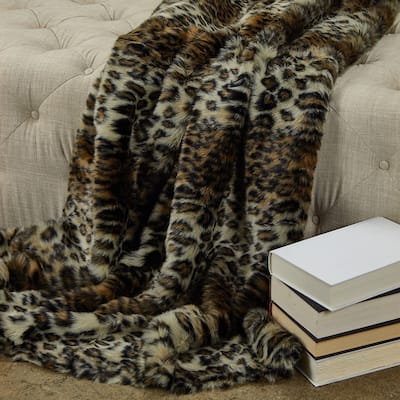 Plutus Wild Leo Faux Fur Luxury Blanket