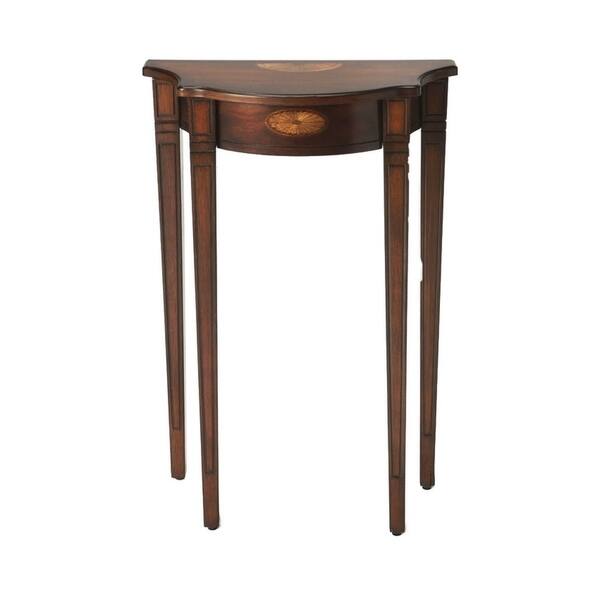 Butler Chester Plantation Cherry Dark Brown Demilune Console Table - 32 ...