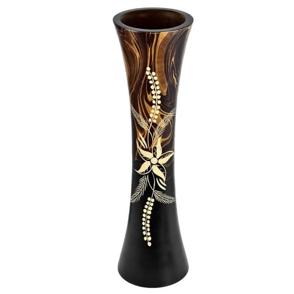 Shop Handmade Wild Flower Wood Vase Thailand On Sale Free