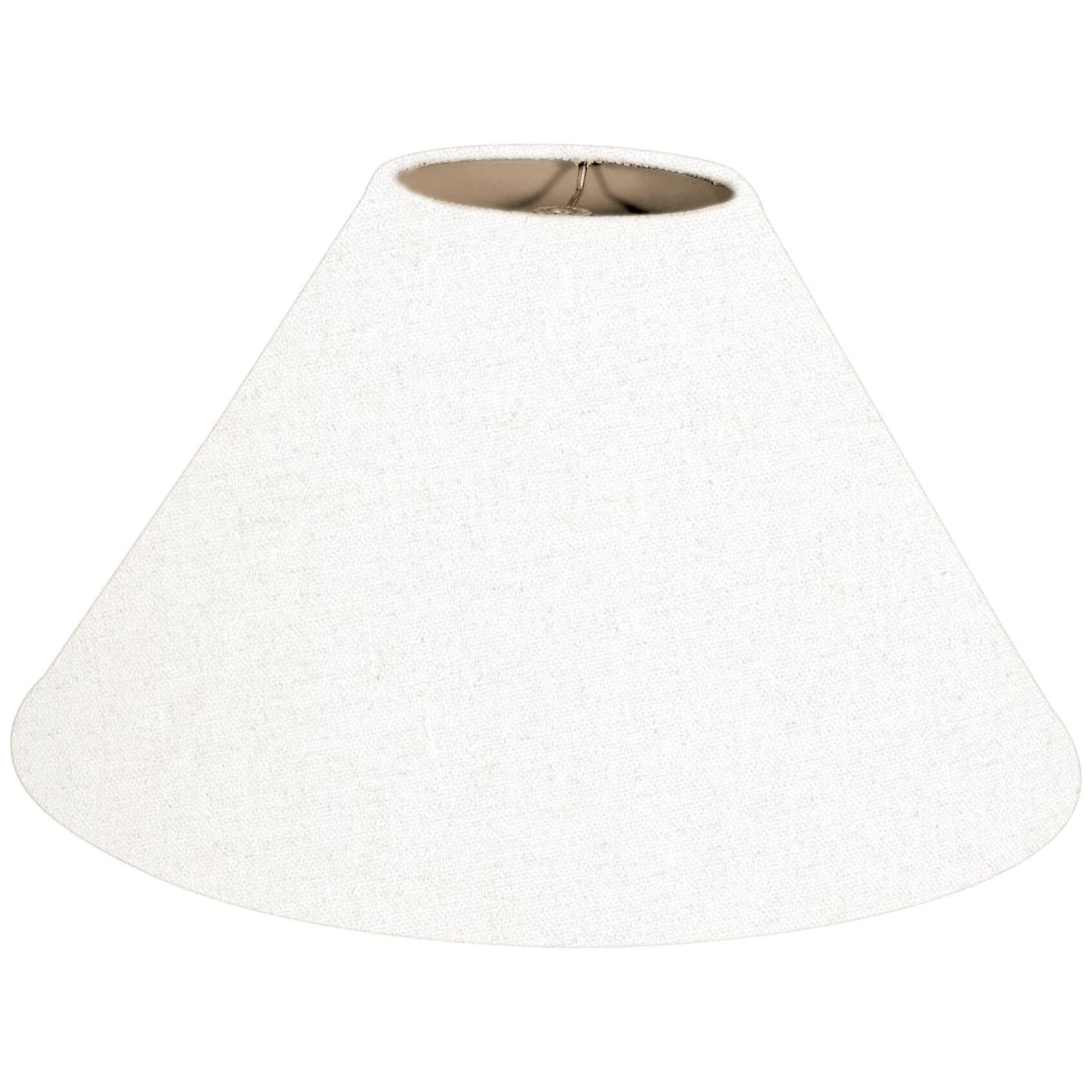 Royal Designs Coolie Empire Hardback Lamp Shade, Linen White, 6 x 16 x ...