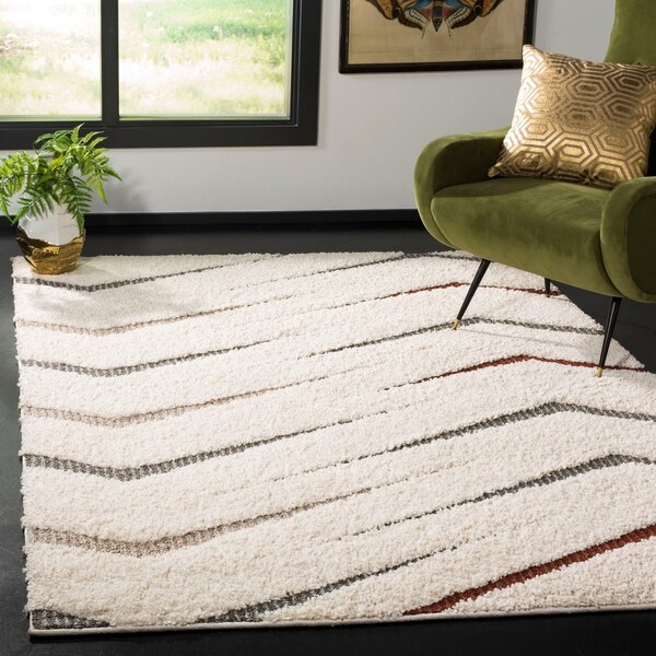 Safavieh Santorini Shag Staka Abstract Microfiber Rug