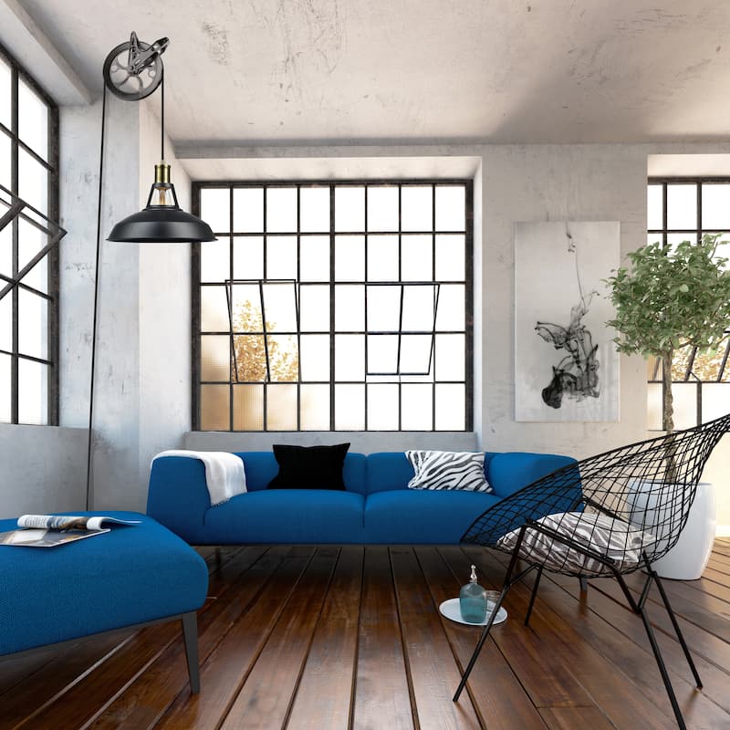 Robin 1-Light Satin Black Plug-In or Hardwire Pendant