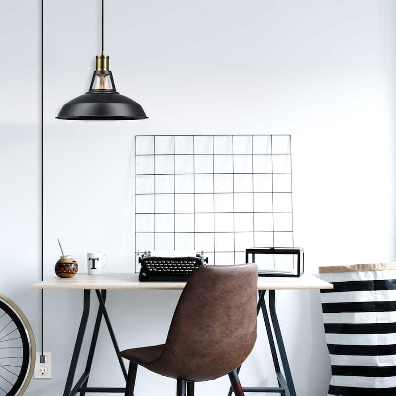 Robin 1-Light Satin Black Plug-In or Hardwire Pendant
