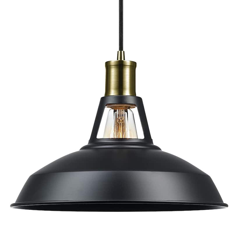 Robin 1-Light Satin Black Plug-In or Hardwire Pendant