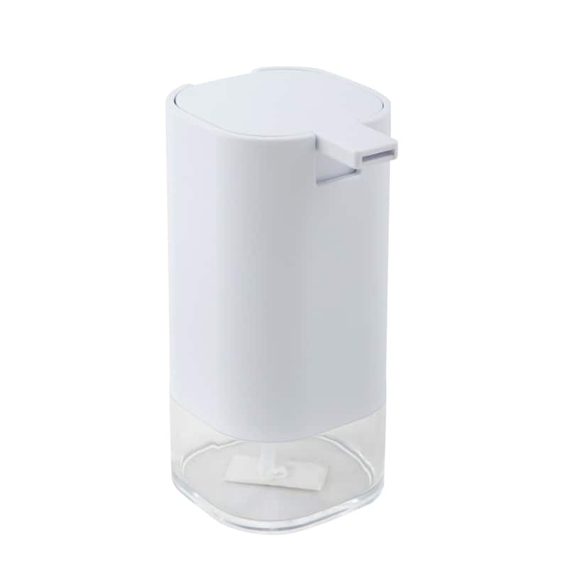 Bath Bliss Acrylic Soap Dispenser in White - 3"x 3"x 6.3"