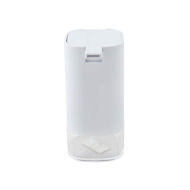 Bath Bliss Acrylic Soap Dispenser in White - 3"x 3"x 6.3"