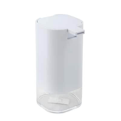 Bath Bliss Acrylic Soap Dispenser in White - 3"x 3"x 6.3"
