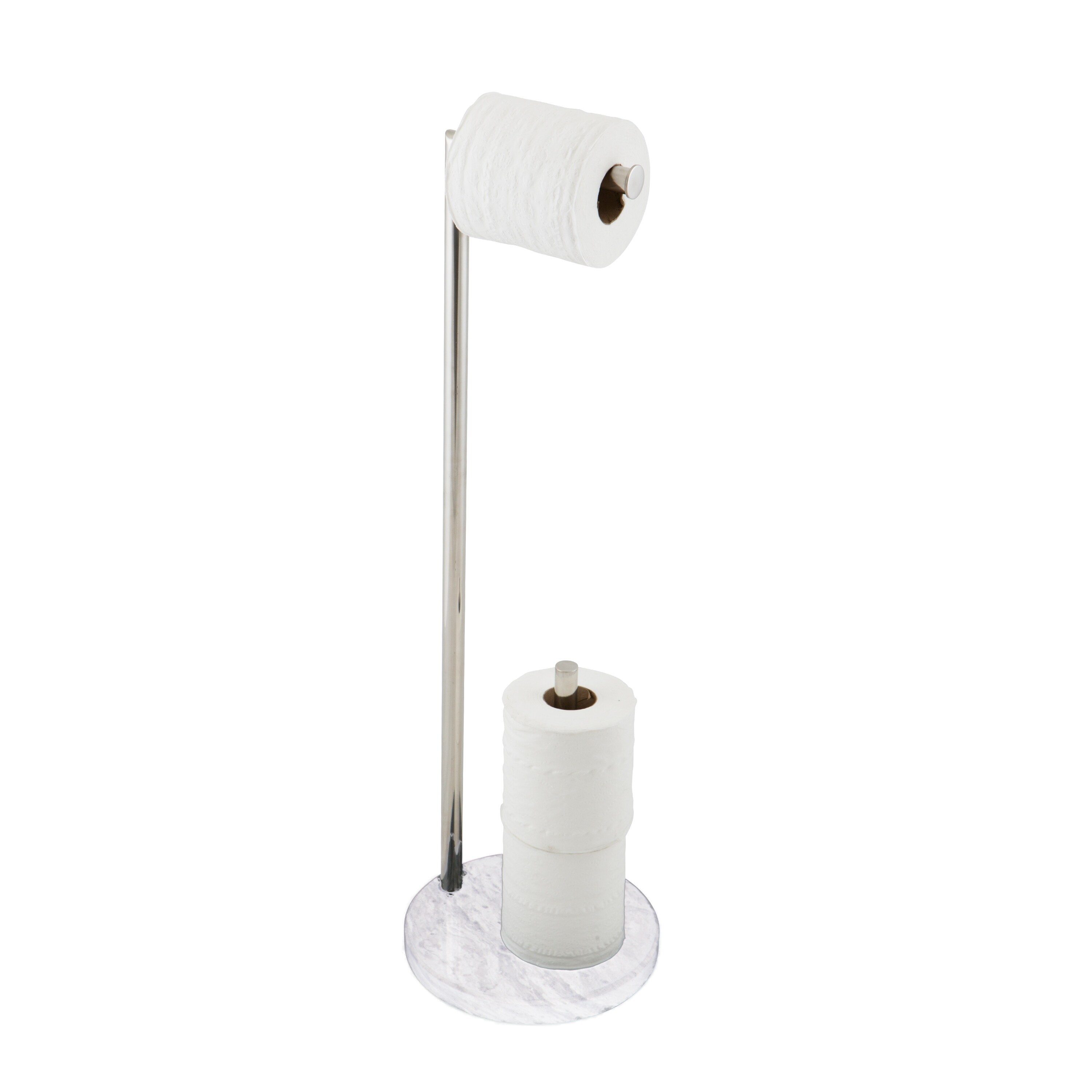 white toilet roll holder stand