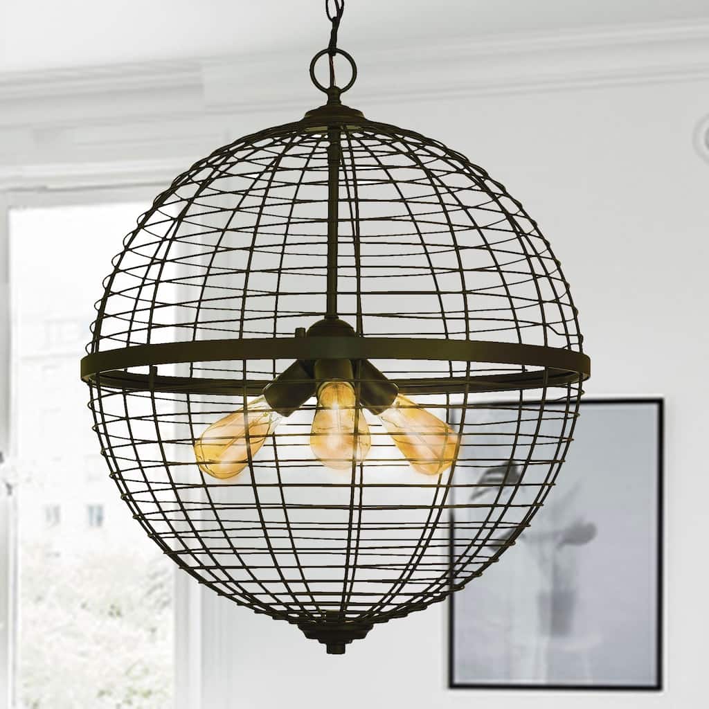 Caesar Oil Rubbed Bronze 3-Light Foyer Pendant