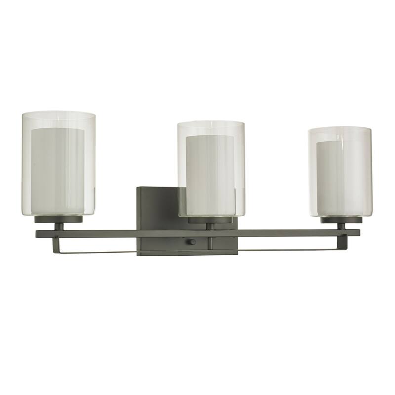 Constance Oil Rubbed Bronze 3-Light Wall Sconce with Dual Glass Tube Shade