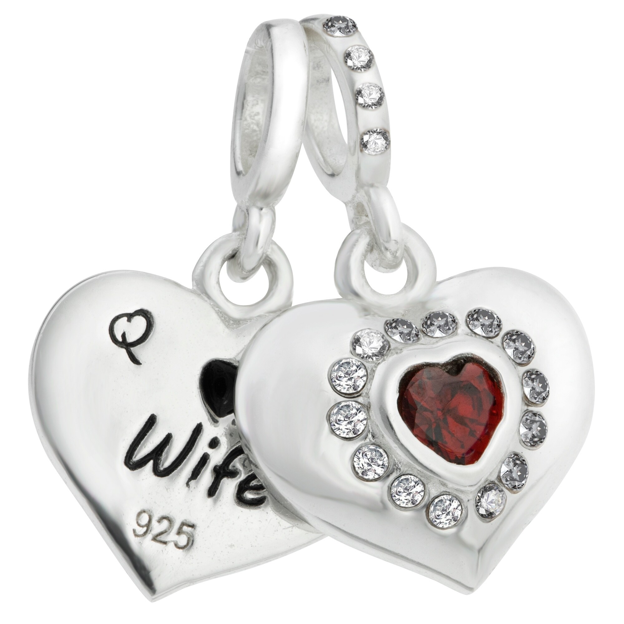 wine glass cup lover char bead for Bracelets-European I Love red wine