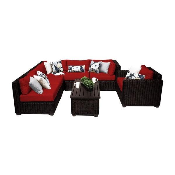 Shop Calypso OH0689 7-Piece Outdoor Patio Wicker Sectional ... Shop Calypso OH0689 7-Piece Outdoor Patio Wicker Sectional ... on Safavieh Outdoor Living Granton 5 Pc Living Set id=25026