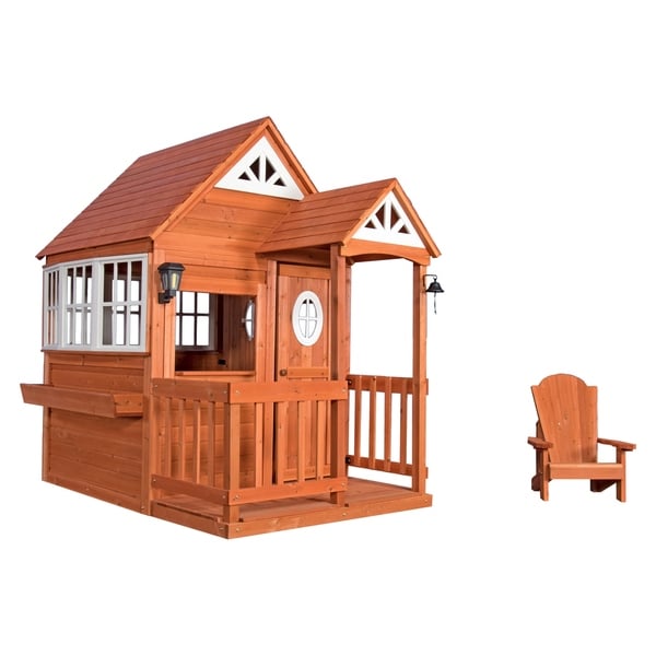 backyard discovery deluxe cedar mansion playhouse