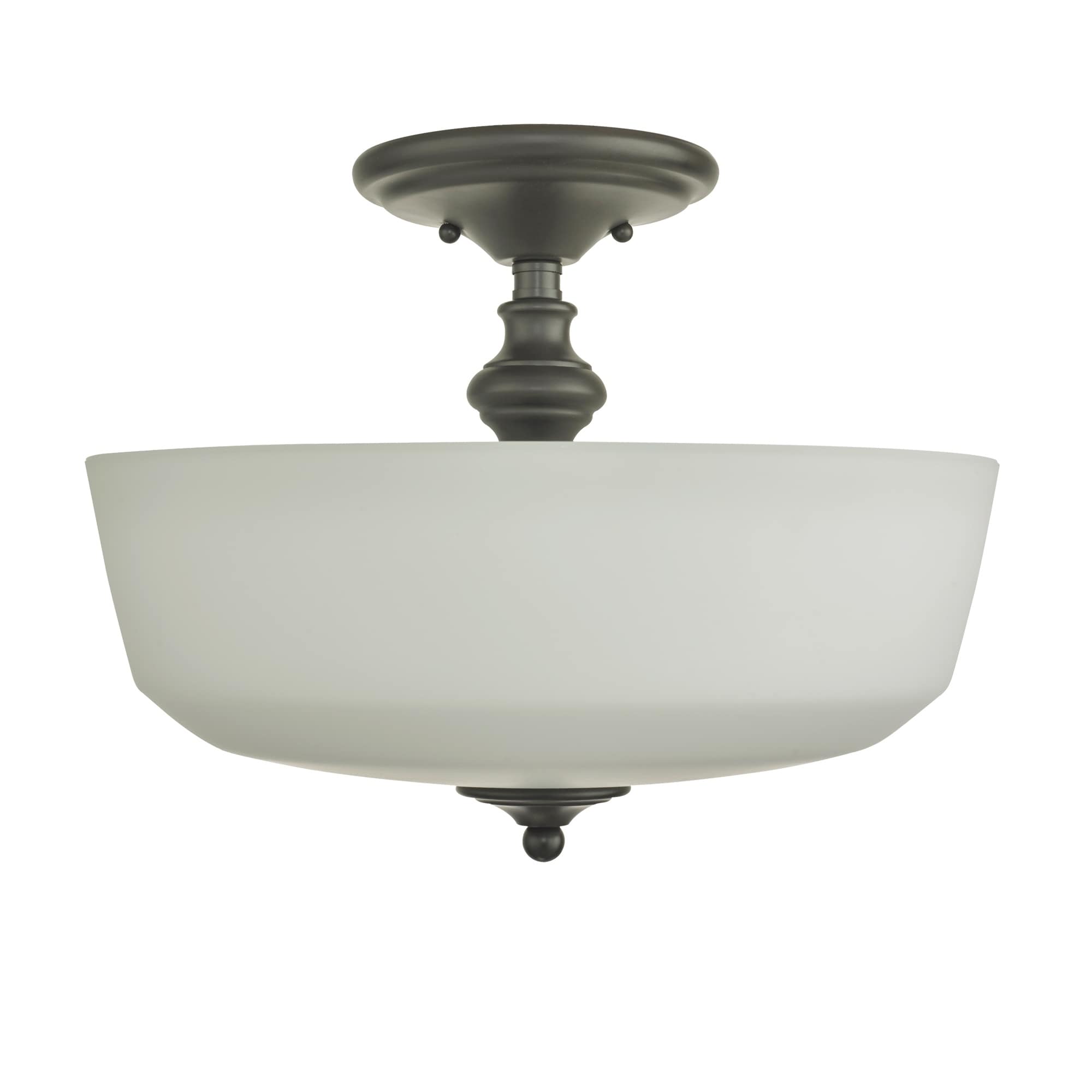 Barclay Oil Rubbed Bronze 2 Light Semi Flush Mount Lamp With Light Semi Flush Mount Lamp