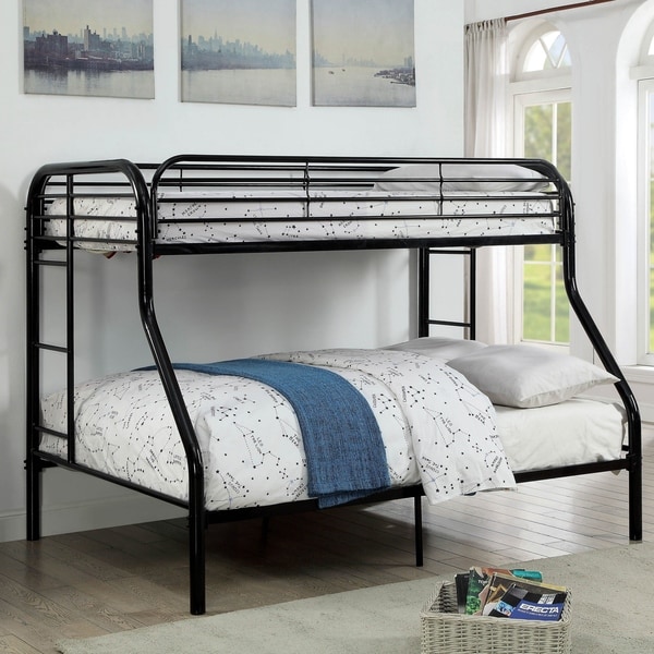 Furniture of America Loo Contemporary Twin/Full Metal Bunk Bed