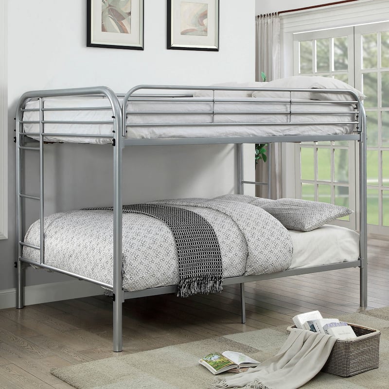 Loo Contemporary Full over Full Metal Bunk Bed by Furniture of America