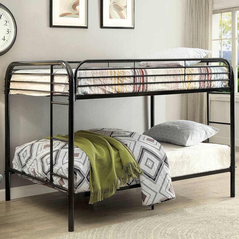 Loo Contemporary Full over Full Metal Bunk Bed by Furniture of America