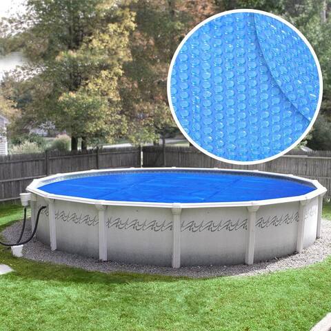 Crystal Blue Heavy-Duty Solar Cover for Above Ground Swimming Pools