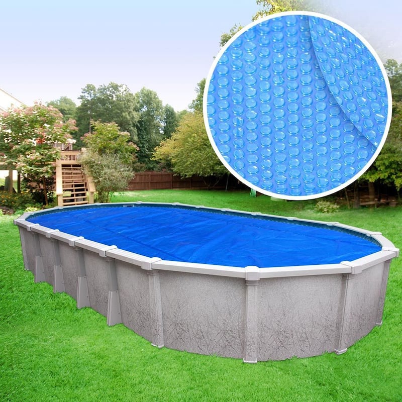 Crystal Blue Heavy-Duty Solar Cover for Above Ground Swimming Pools ...