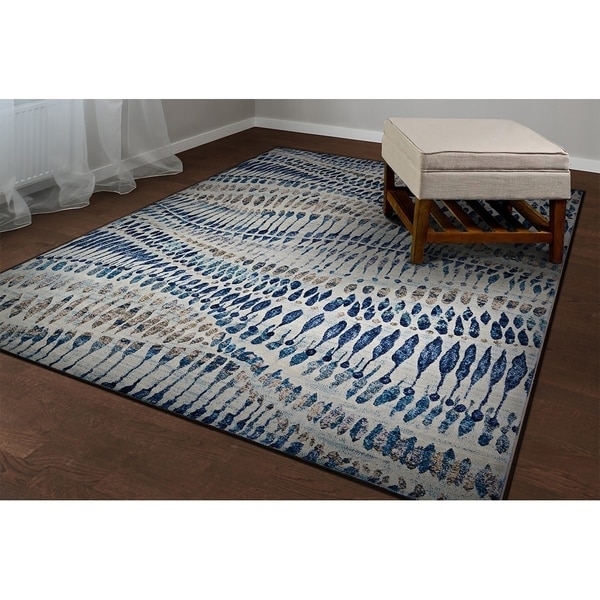 Provencal Charlot Bone-Multi Area Rug - 5'3" x 7'6"