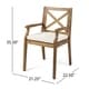 preview thumbnail 3 of 12, Perla Outdoor Acacia Wood Dining Chair (Set of 2) by Christopher Knight Home