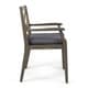 preview thumbnail 7 of 12, Perla Outdoor Acacia Wood Dining Chair (Set of 2) by Christopher Knight Home