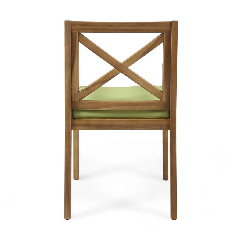Perla Outdoor Acacia Wood Dining Chair (Set of 2) by Christopher Knight Home