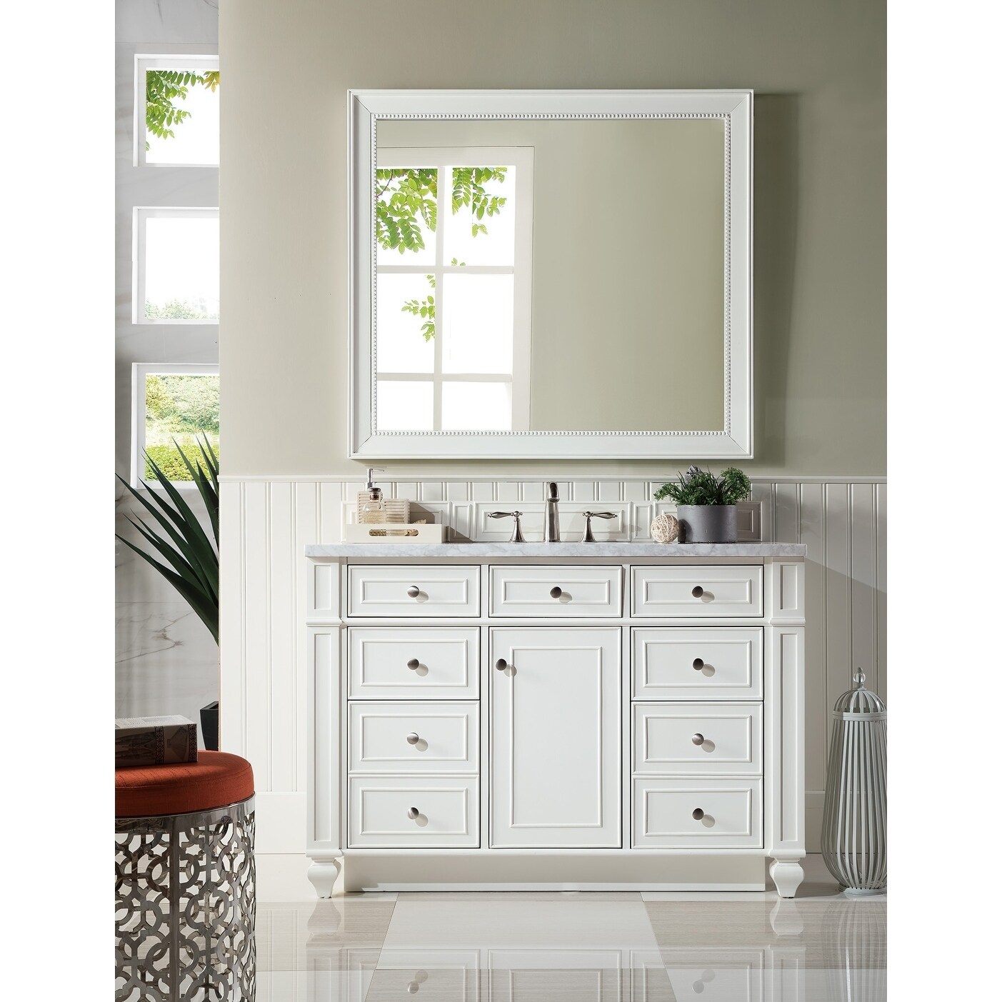 Shop Bristol 48 Single Vanity Cottage White On Sale Free