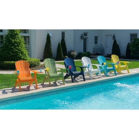 Folding Adirondack Chair w/ Cup Holder and Smart Phone Holder