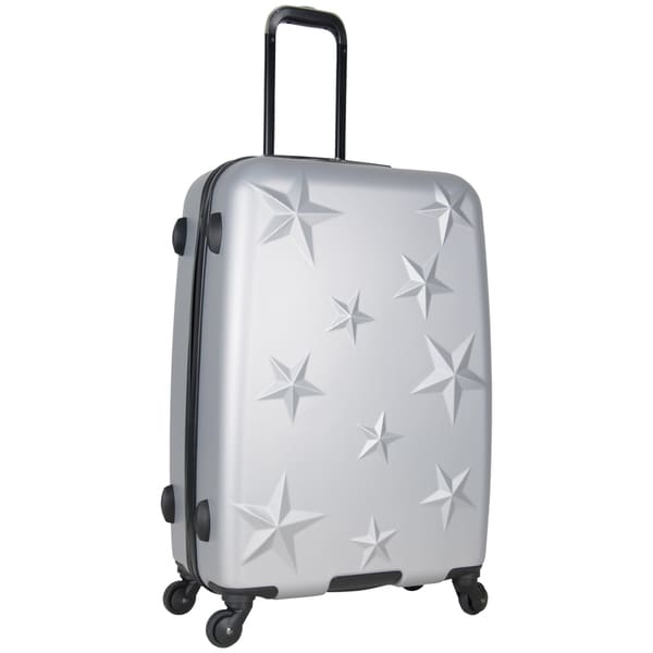 Aimee Kestenberg 24-inch Lightweight Star Embossed Hardside 4-Wheel Spinner Suitcase