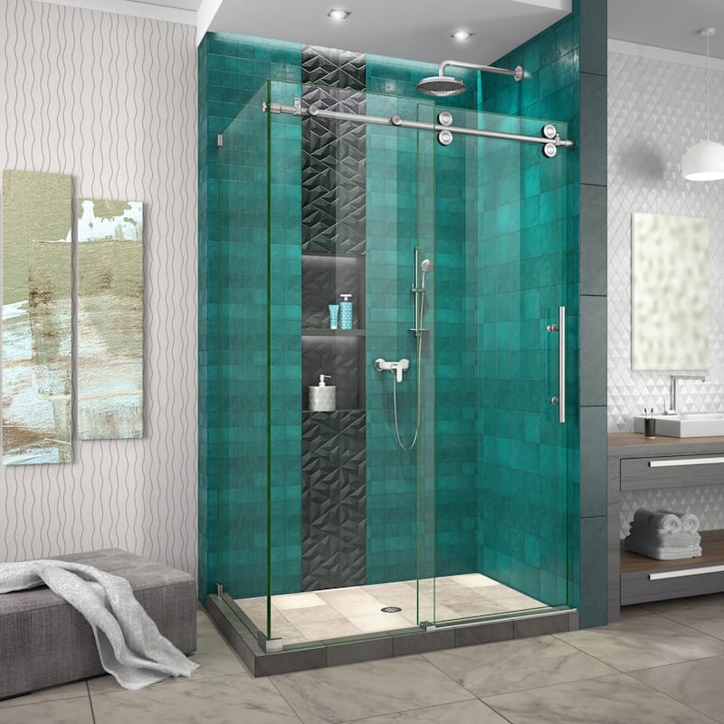 DreamLine Enigma-XO 34 1/2 in. D x 44 3/8 - 48 3/8 in. W x 76 in. H Sliding Shower Enclosure - 34.5" x 44.38" - 48.38"