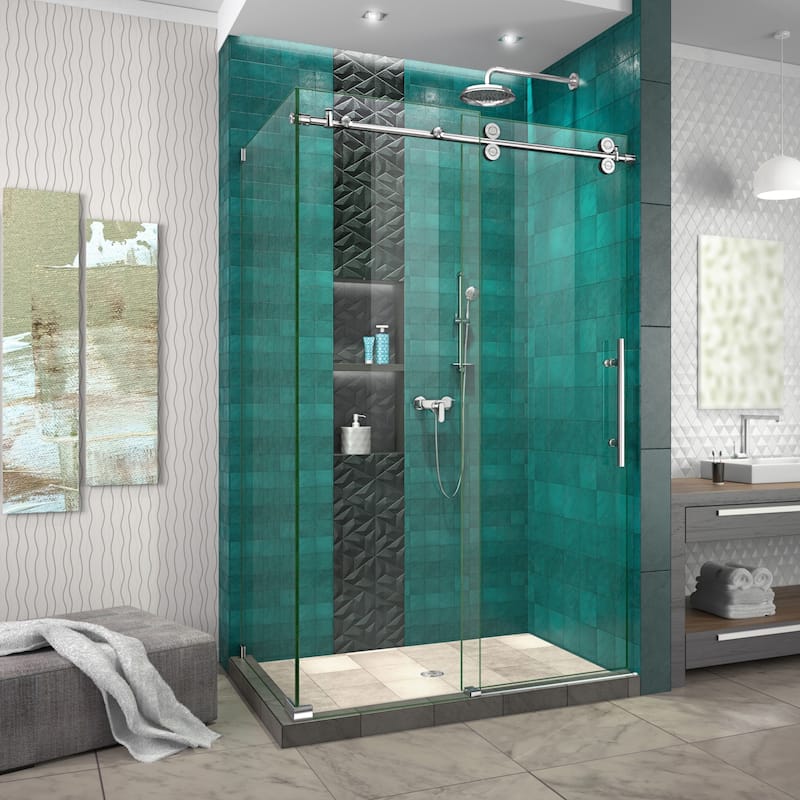 DreamLine Enigma-XO 34 1/2 in. D x 44 3/8 - 48 3/8 in. W x 76 in. H Sliding Shower Enclosure - 34.5" x 44.38" - 48.38"