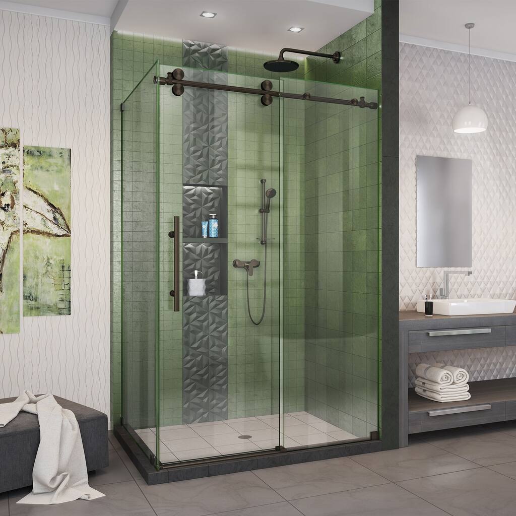 DreamLine Enigma-XO 34 1/2 in. D x 44 3/8 - 48 3/8 in. W x 76 in. H Sliding Shower Enclosure - 34.5" x 44.38" - 48.38"