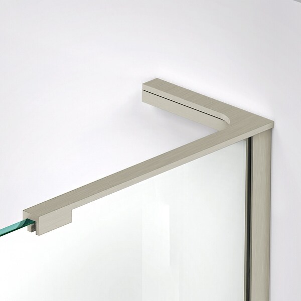 H Frameless Pivot Shower Door in Brushed Nickel DreamLine Elegance-LS 60 1//4-62 1//4 in W x 72 in SHDR-4332300-04