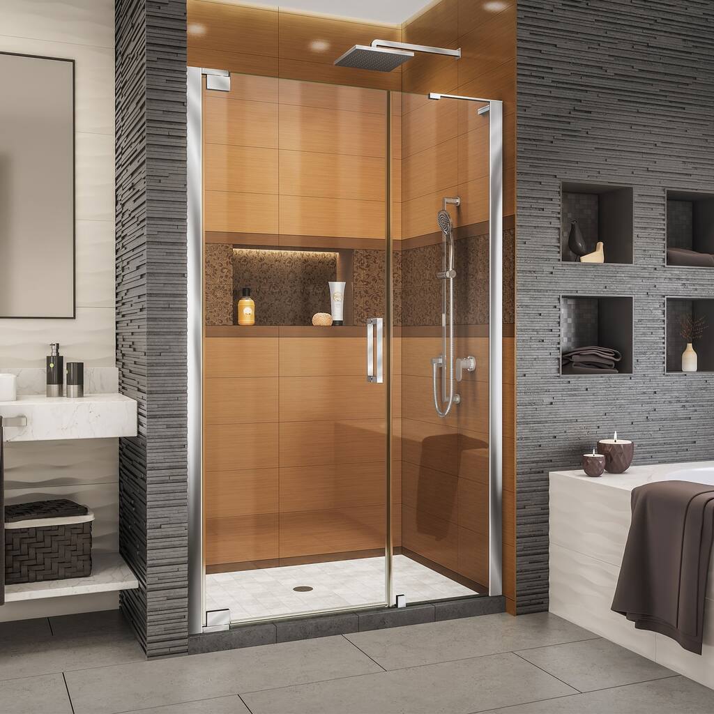DreamLine Elegance-LS 51 3/4 - 53 3/4 in. W x 72 in. H Frameless Pivot Shower Door - 51.75" - 53.75" W