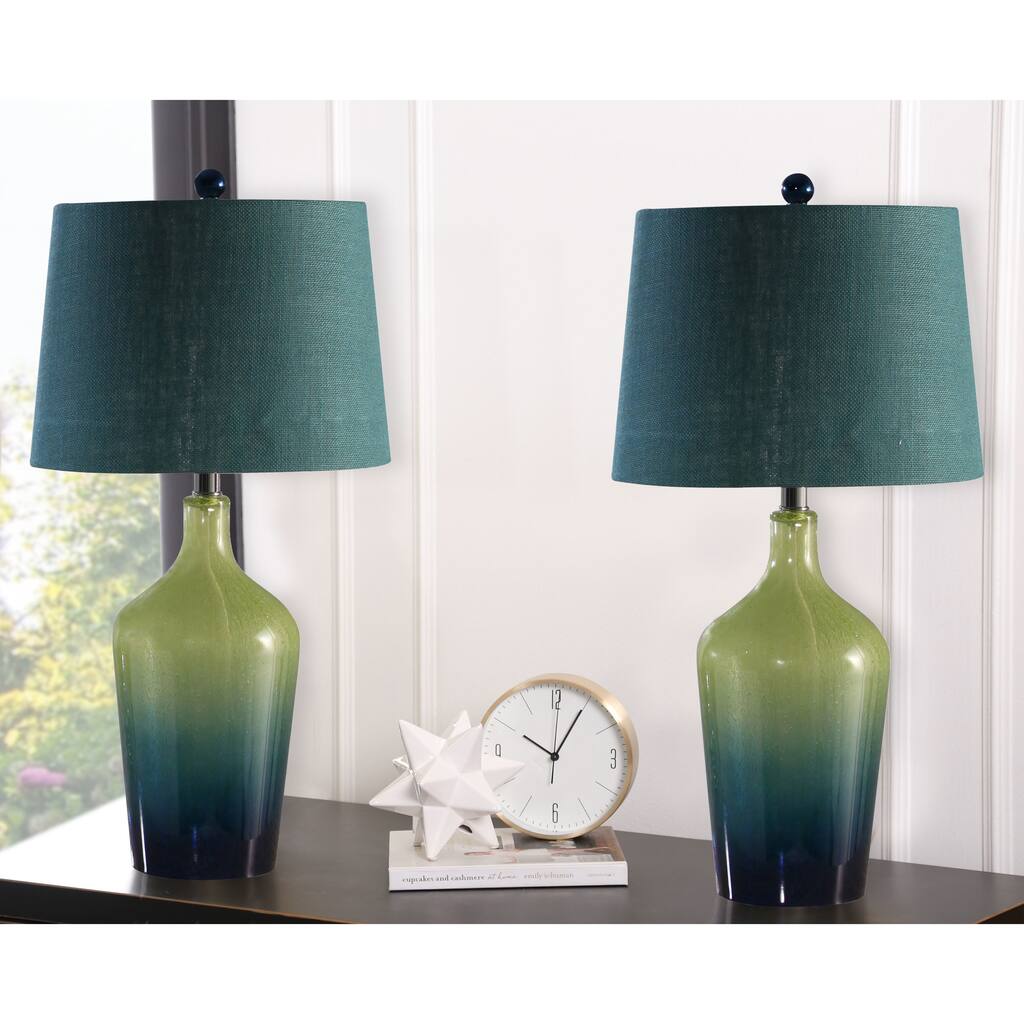 Sea Glass Ombre 28-inch Table Lamp (Set Of 2) By Abbyson