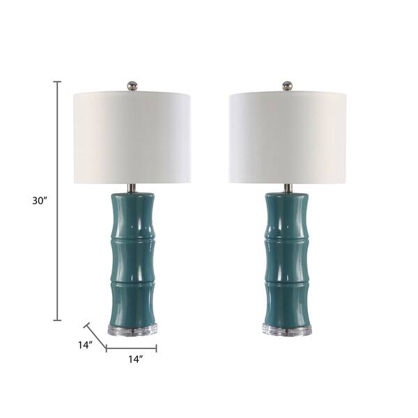 Abbyson Singapore Blue Ceramic 30inch Table Lamp (Set Of 2) Bed Bath