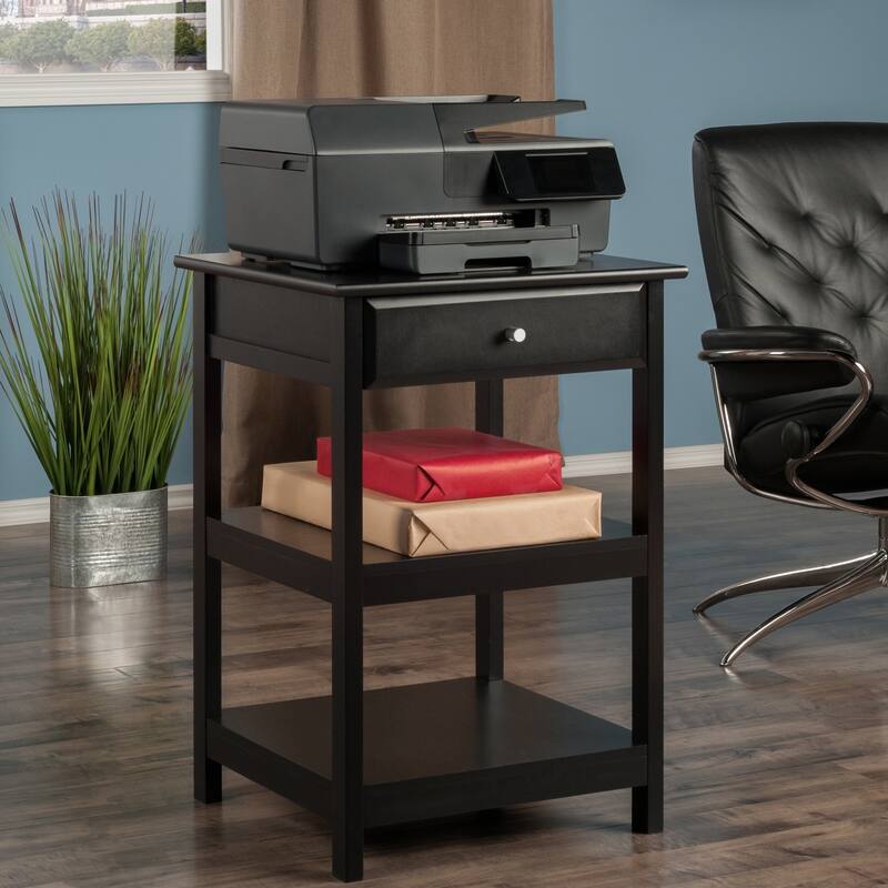 Porch & Den Bertha Black Printer Stand