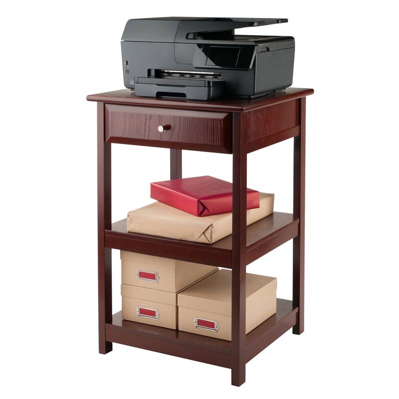 Porch & Den Bertha Walnut Printer Table