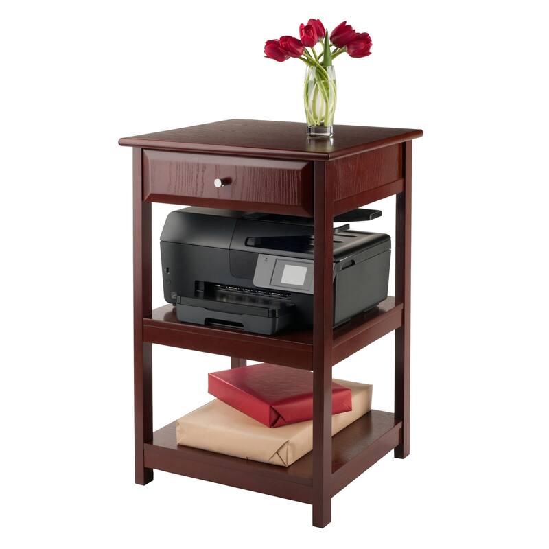 Porch & Den Bertha Walnut Printer Table