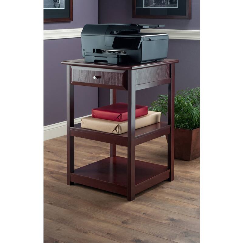 Porch & Den Bertha Walnut Printer Table