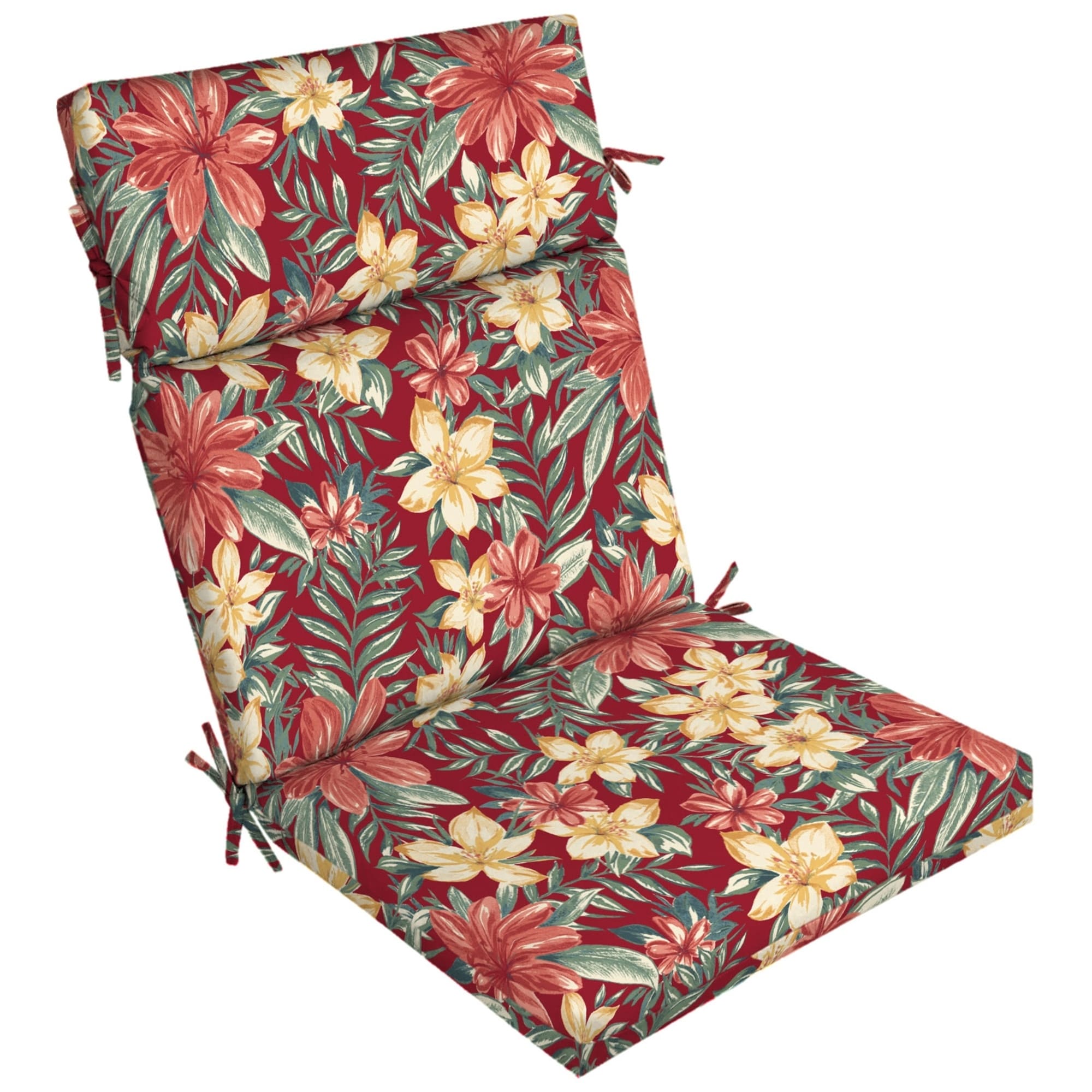 Arden Selections Ruby Clarissa Tropical Chaise Cushion Red